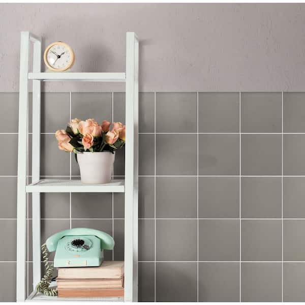 Quarry Bullnose Grey 5-7/8 in. x 5-7/8 in. Matte Ceramic Floor and Wall Tile Trim