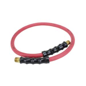 3 ft. L x 3/8 in. 300 PSI ID Hybrid EPDM Lead-In Air Hose (3/8 in. NPT Brass Fittings)