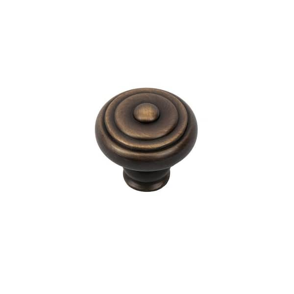 Sumner Street Home Hardware Garner 1-9/16 in. Vintage Brass Round Cabinet Knob