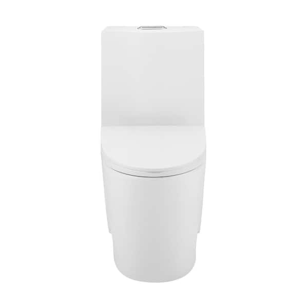 Swiss Madison - St. Tropez 1-Piece 1.1/1.6 GPF Dual Flush Elongated Toilet in Glossy White