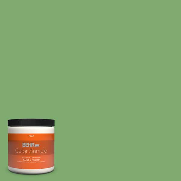 BEHR PREMIUM PLUS 8 oz. #M390-5 Sage Garden Flat Interior/Exterior Paint &  Primer Color Sample B310316 - The Home Depot