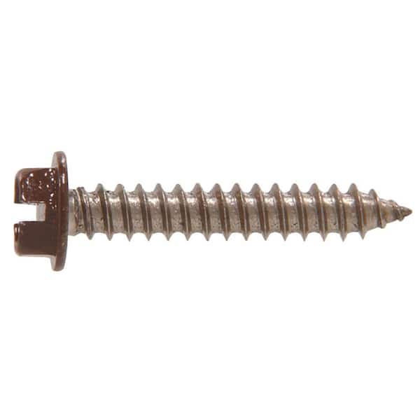 #8 1/2 in. Slotted Hex-Head Sheet Metal Screws (25-Pack)