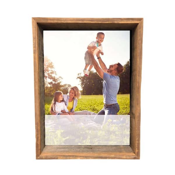 HomeRoots Victoria 12 in. W. x 12 in. Weathered Gray Picture Frame