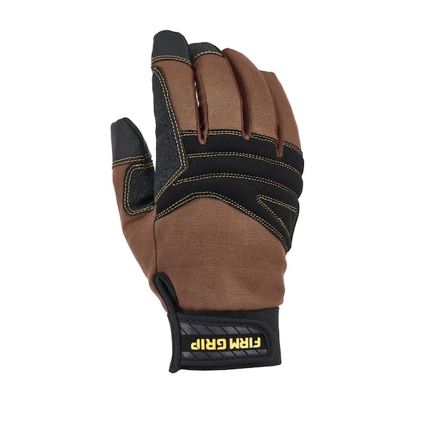 Firm Grip TradeMaster Brown Heavy Duty Duck Canvas Work Gloves. 3M  Thinsulate. L