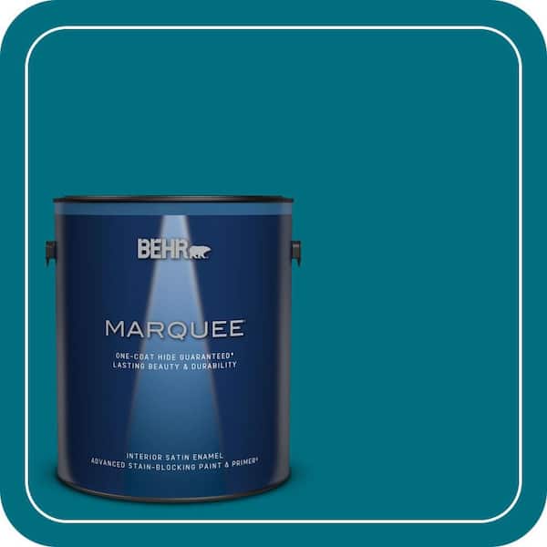 BEHR MARQUEE 1 gal. #MQ4-54 Coastal Jetty One-Coat Hide Satin Enamel Interior Paint & Primer