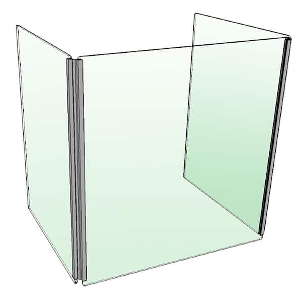 POLYMERSHAPES 24 in. x 20 in. Protective Desk Sneeze Guard Shield CGPSDS24X20