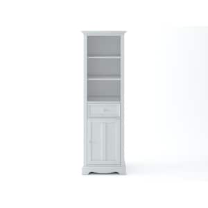 Fremont 20 in. W x 14 in. D x 65 in. H White Freestanding Linen Cabinet