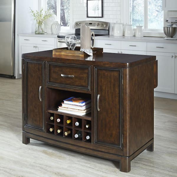 Home Styles Crescent Hill Tortoise shell Kitchen Island With Storage