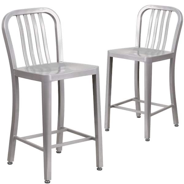 Carnegy Avenue Metal Outdoor Bar Stool (2-Pack)