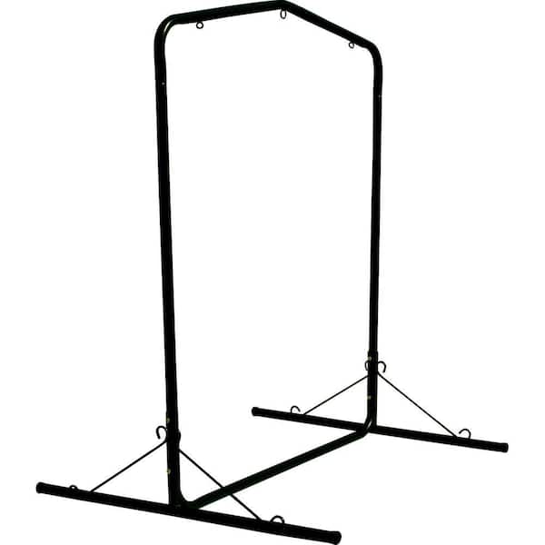 Pawleys Island 5.5 ft Wide Black Textured Large Steel Swing Stand