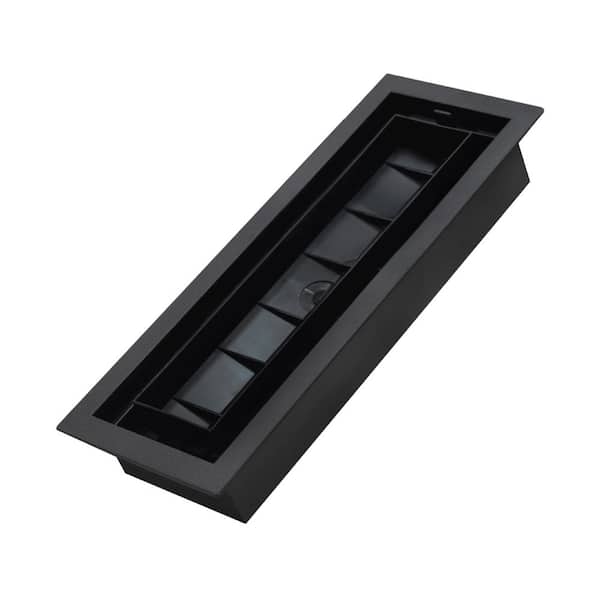 4 in. x 12 in. Customizable Plastic Floor Register in Textured Black