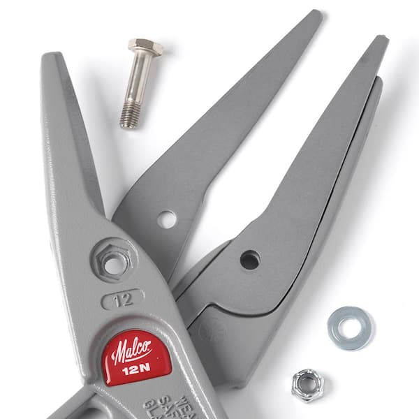 Malco 1 in. Straight-Cut Tin Snip M12TS - The Home Depot