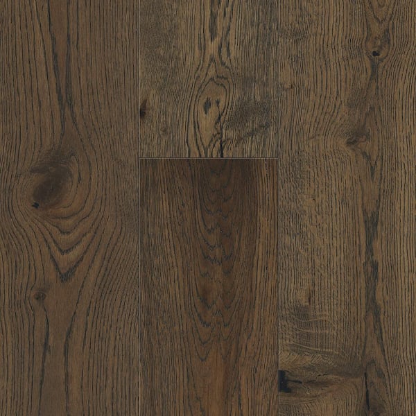 Sure+ Weathered Oak White Oak 1/4 in. T x 6.5 in. W Waterproof Hand Scraped Engineered Hardwood Flooring (21.7 sqft/case)