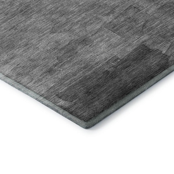 Mayfield Premium Machine Washable Abstract AMF1465 Gray 9 ft. x 12 ft. Area Rug
