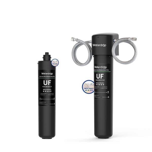 Waterdrop 15UA-UF Ultra Filtration Under Sink Water Filter Direct Connect to Kitchen Faucet USA Tech Includes Extra RF10-UF Filter