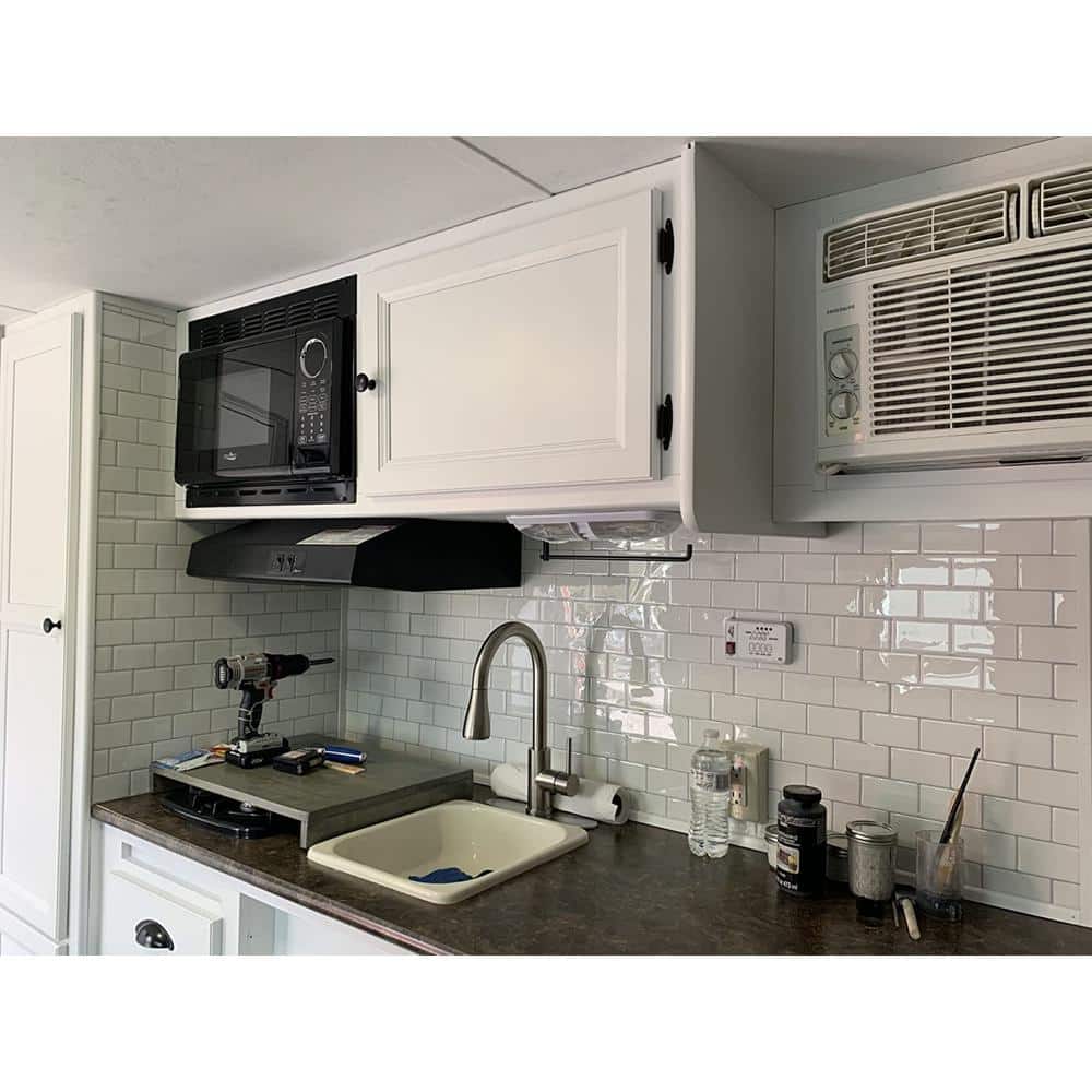 12'' x 12'' White Vinyl Peel and Stick Subway Tile