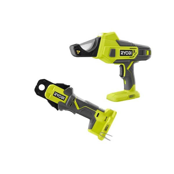 RYOBI ONE+ 18V Pex and PVC Shear Cutter for 1/4 in. to 2 in. and PEX Crimp Ring Press Tool (Tools Only)