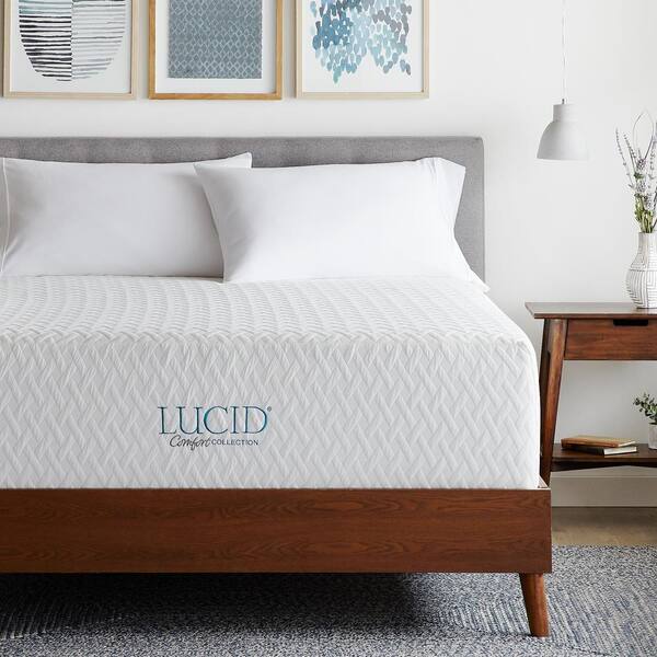 Lucid Comfort Collection SureCool 16in. Plush Gel Memory Foam and Latex Tight Top King Mattress