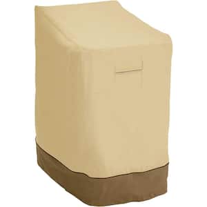 25.5 in. D x 33.5 in. W x 45 in. H Tan Utility Waterproof 25.5 in. Stackable Patio Furniture Cover Patio Chair Cover