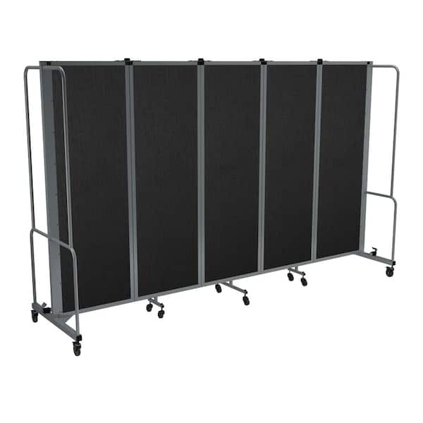 Otis Collection 5-Panel PET Room Divider Black/Grey