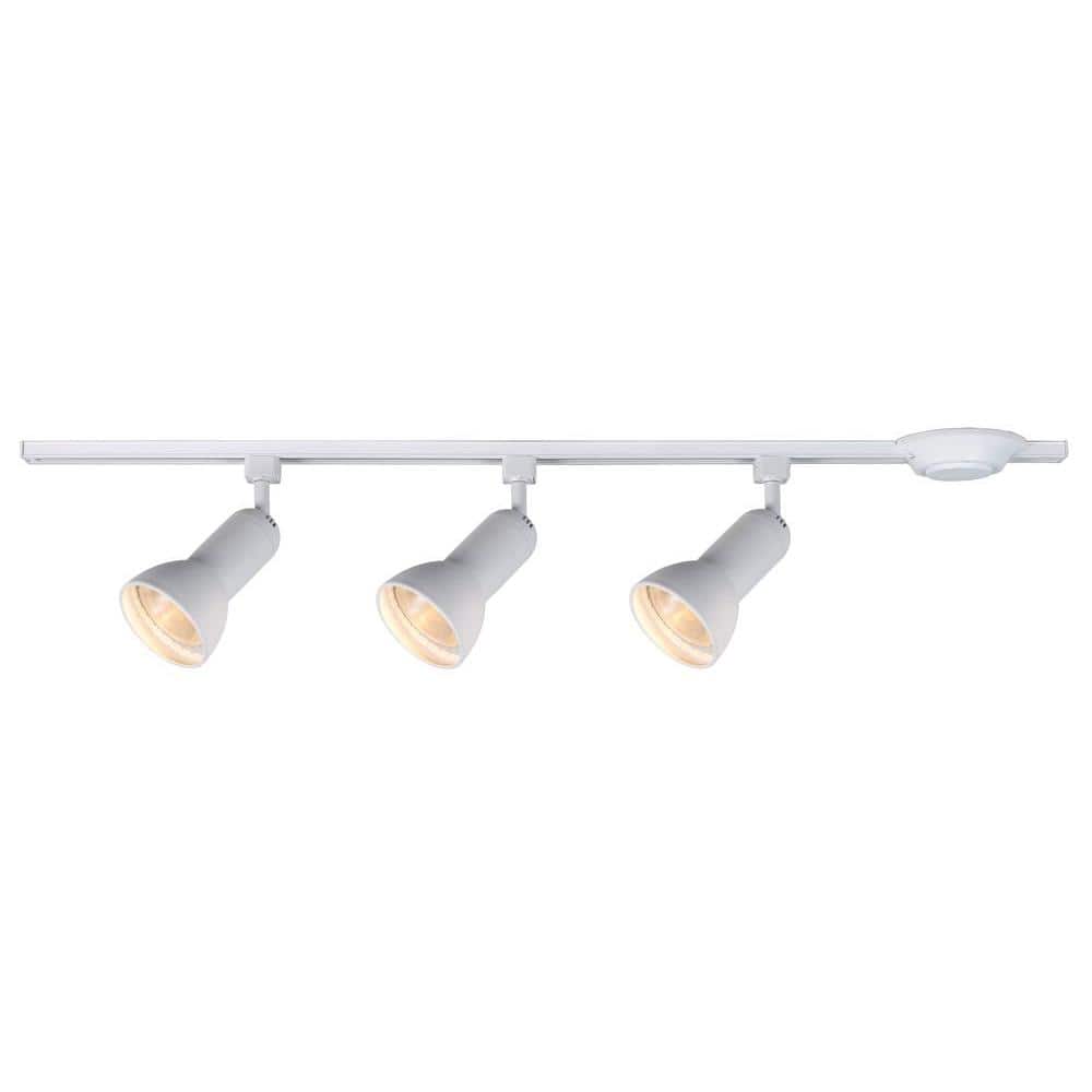 3-Light R30/PAR30 Linear Track Lighting Large Step Head Kit