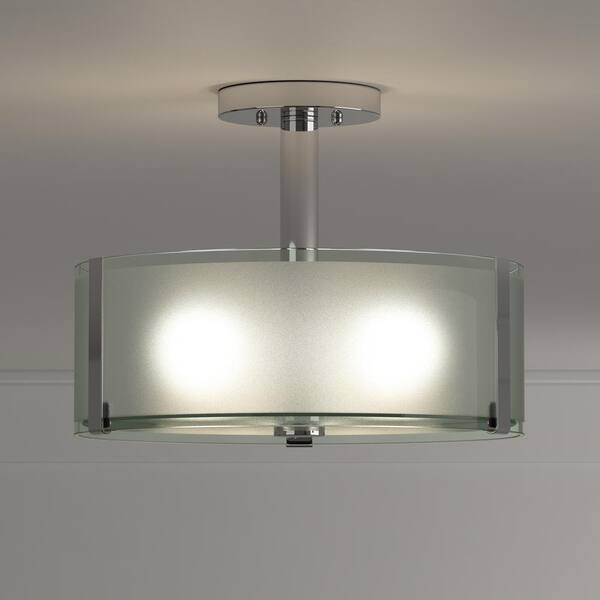 Home Decorators Collection 3-Light Polished Chrome Semi Flush Mount 1001225415 