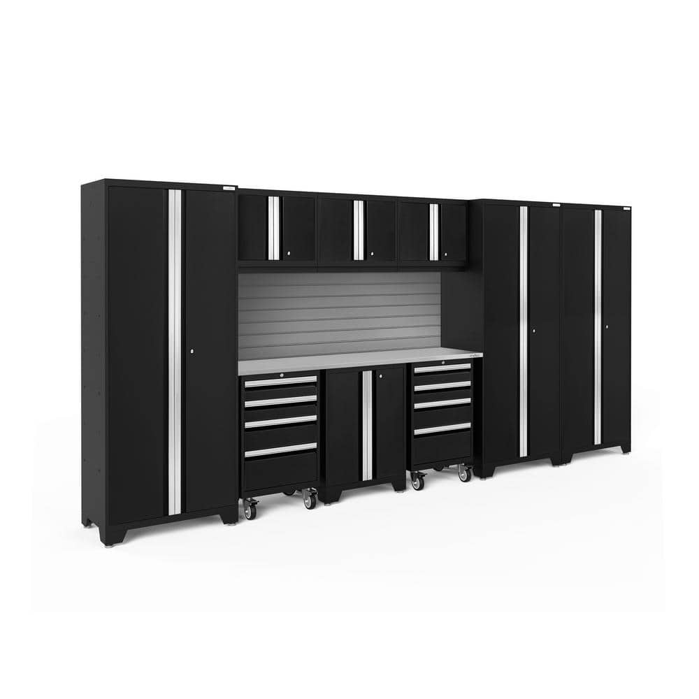 Bold Series 162 in. W x 76.75 in. H x 18 in. D 24-Gauge Steel Garage Cabinet Set in Black (10-Piece) price history on PriceWatchPro