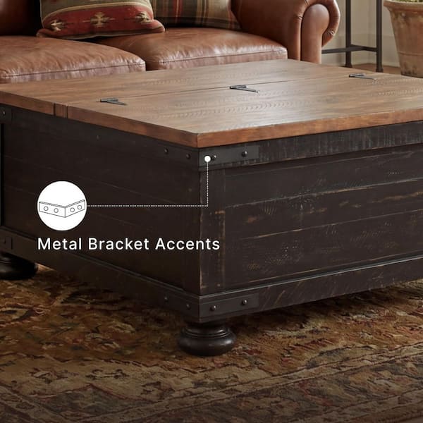 Signature DESIGN BY ASHLEY Valebeck 36 in. Black/Brown Square Wood