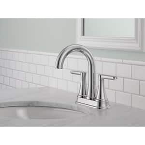 Greydon 4 in. Centerset Double Handle Bathroom Faucet in Polished Chrome