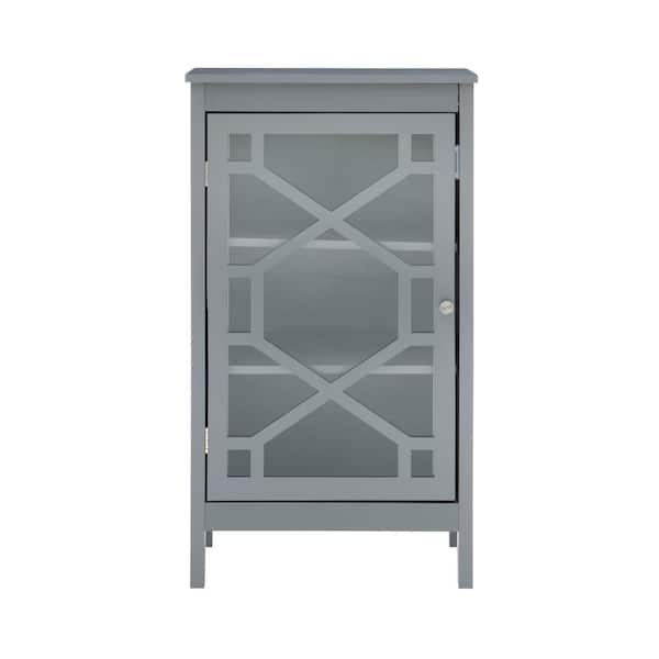 Linon Home Decor Maxwell Grey Small Accent Storage Cabinet with