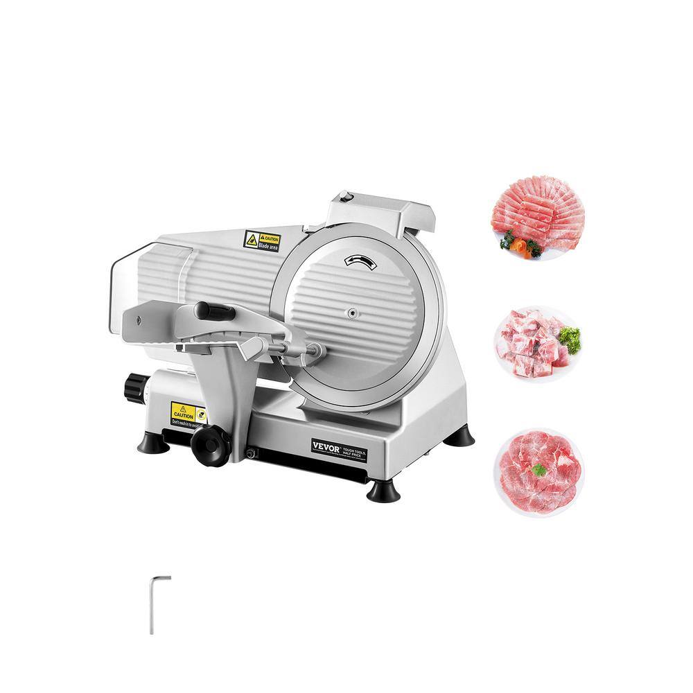 Commercial Meat Slicer, 10 in. Electric Deli Food Slicer, 180W Meat Cutter with a Premium 65Mn Blade