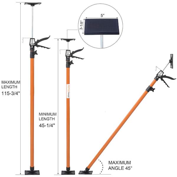 Tatayosi 4-Pack Brown Steel Adjustable Support Pole Jack Post Hand
