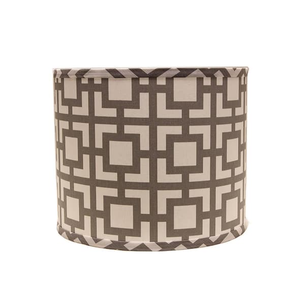 Homestyle 8 in. x 9 in. Gray Lamp Shade