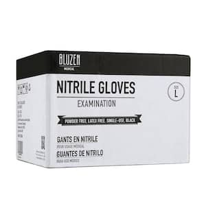 Large Black Examination 6mil Nitrile Gloves 1000-Count Case