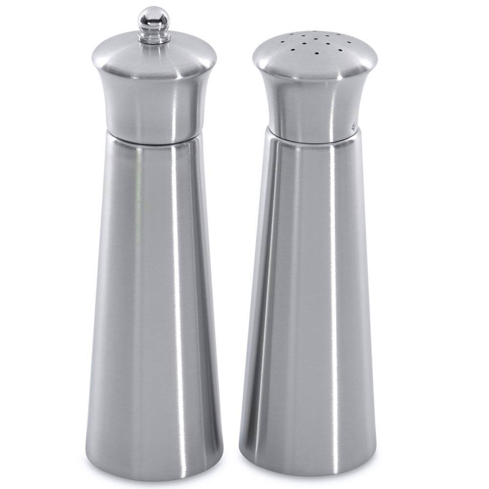 stainless steel salt and pepper set