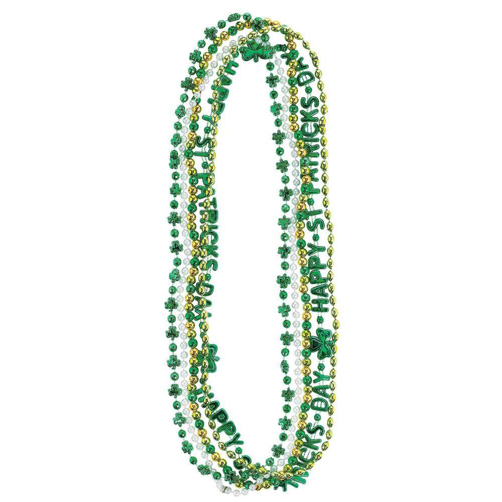 thumbnail image 2 of Amscan Bling Bead Party Necklace - 30 Orange Metallic Mardi Gras Style Necklaces 2 of 12