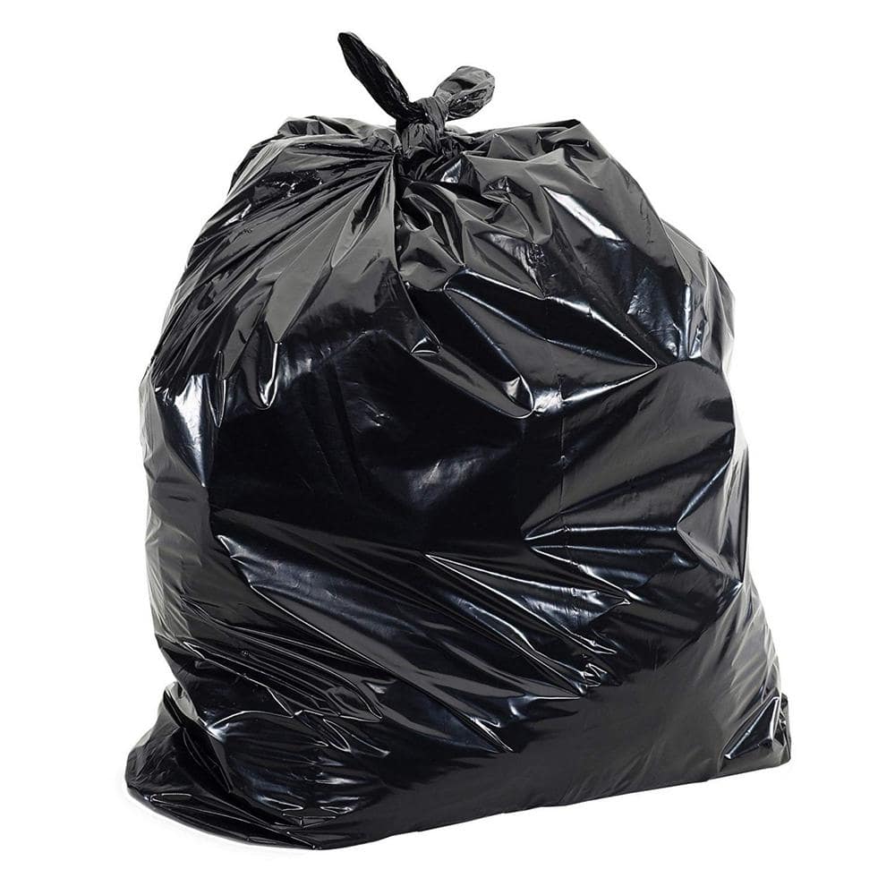 55 - 60 Gallon, 43 x 48 - 24 Micron Can Liner / Trash Bags, Black, 150/Case