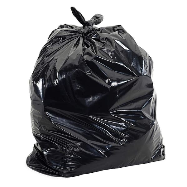 Aluf Plastics 29 in. x 44 in. 26 Gal. Black Trash Bags (Pack of 200) 1.25 mil (eq) for Construction and Commercial Use