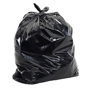 55-60 Gal. Black Trash Bags - 38 in. x 58 in. (Pack of 100) 1.5 mil (eq) - for Construction and Commercial Use