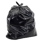 55-60 Gal. Black Trash Bags - 38 in. x 58 in. (Pack of 100) 2 mil (eq) - for Construction and Commercial Use