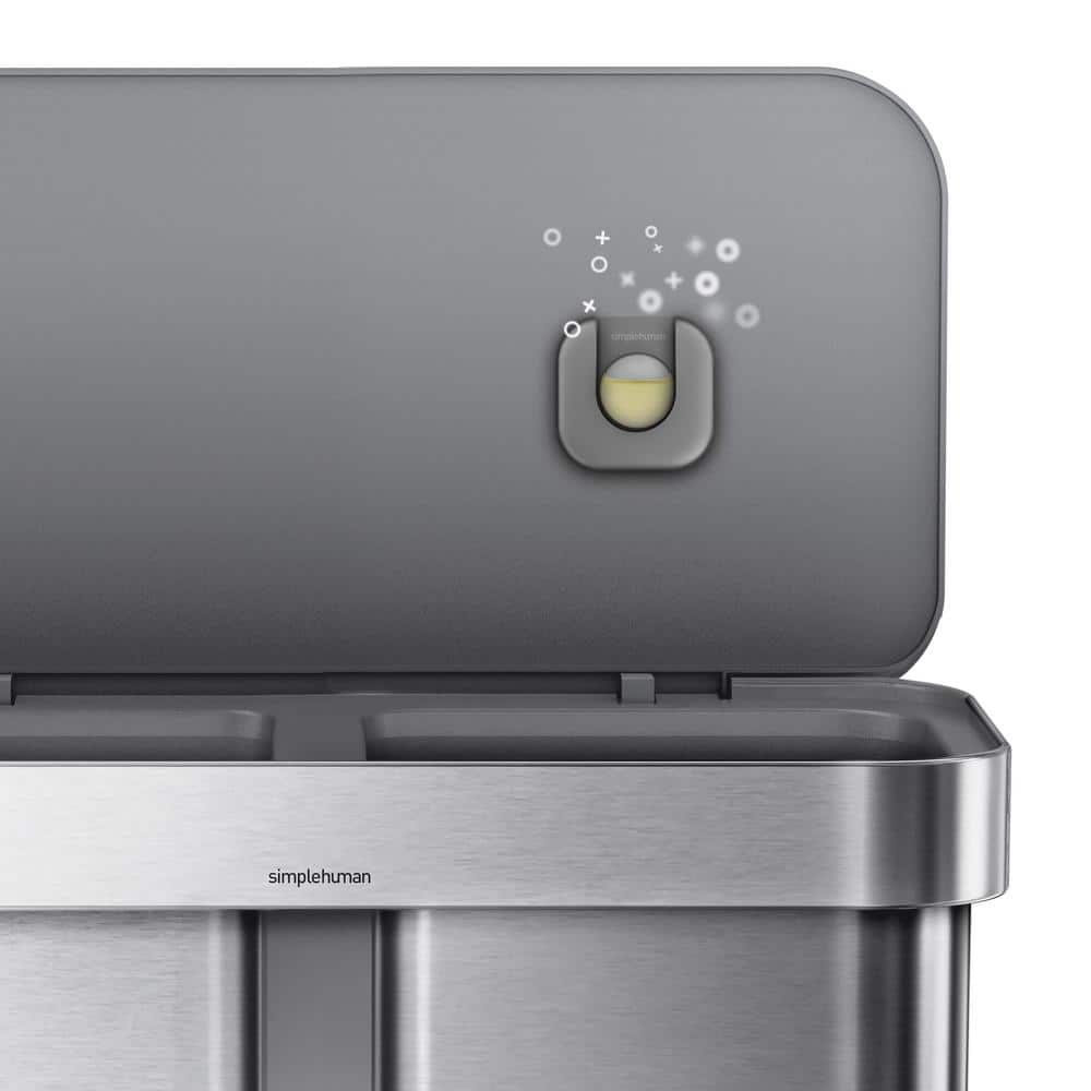 Fingerprint Resistant Stainless Steel Dual Compartment Pedal Trash Can