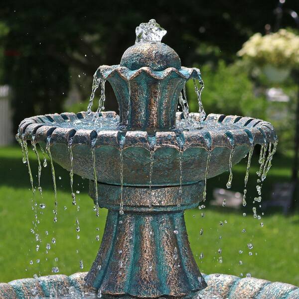 Sunnydaze 41 in. Nouveau Tiered Outdoor Water Fountain LZH-100