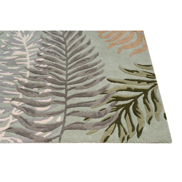 Kai Light Sage 9 ft. x 13 ft. Neutral Coastal Hand-Tufted Wool Area Rug