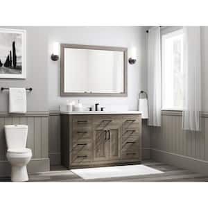 Pittsford 48 in. W x 21 in. D Vanity in Aged Grey with Ceramic Vanity Top in White with White Basin