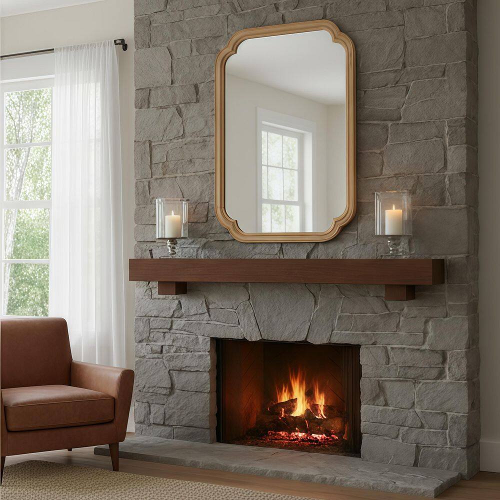 Nestfair 20 in. W x 30 in. H Art Deco Wood Framed Bathroom Mirror Wall ...