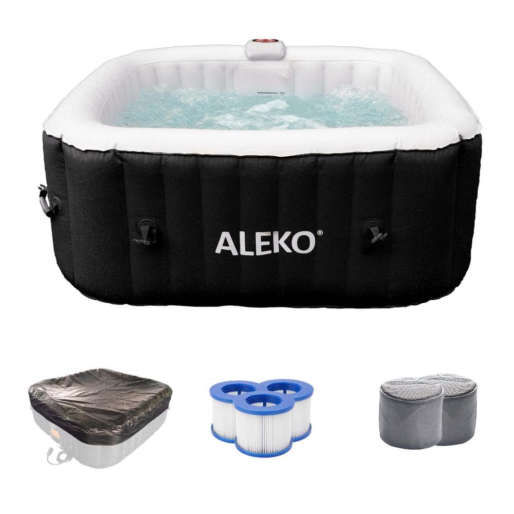 ALEKO Inflatable 4-Person 120-Jet 120 V Hot Tub with Filters and Cover