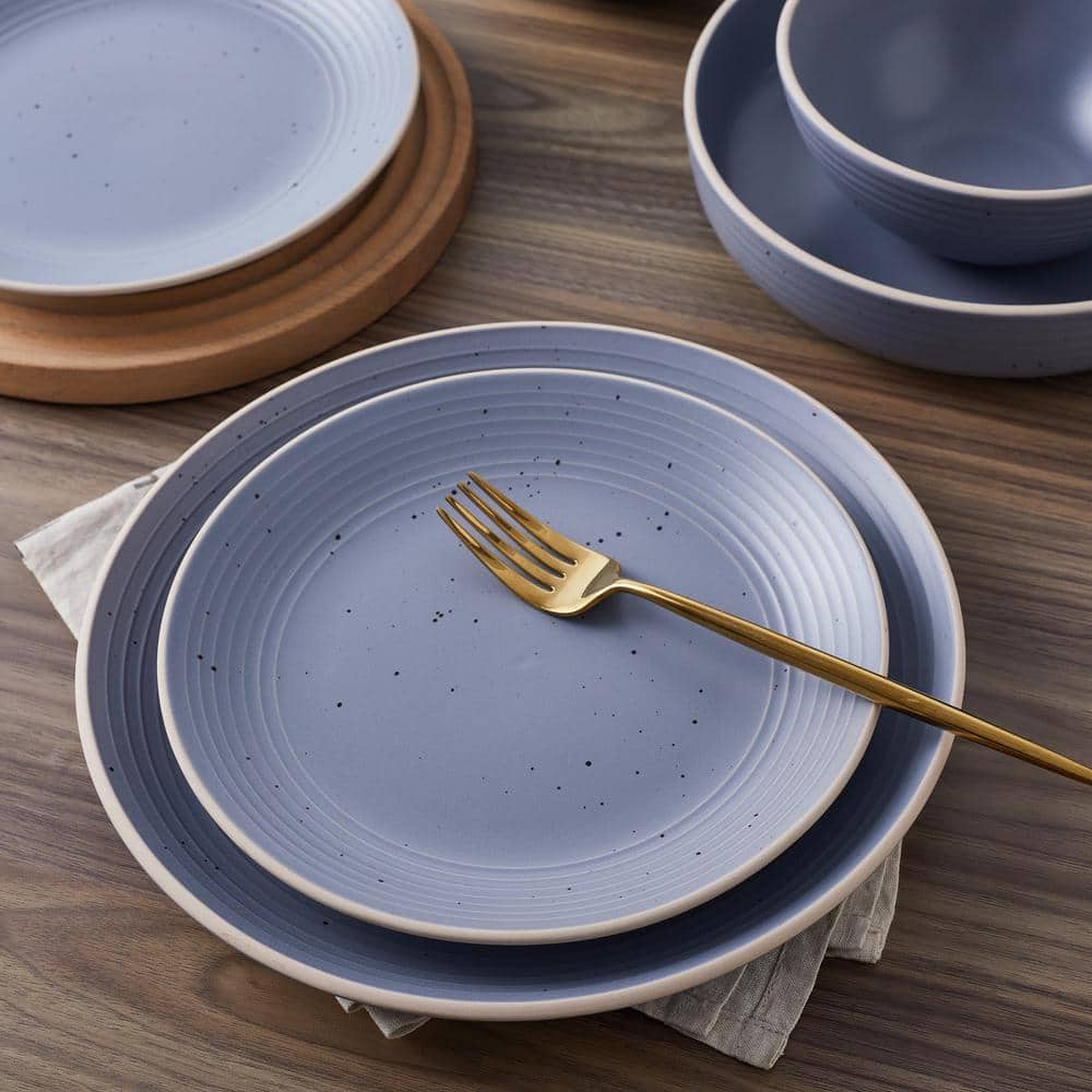 Light Gray Ceramic 32-Piece Dinnerware Set, Service for 8