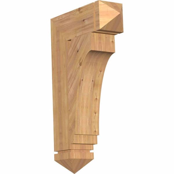 Ekena Millwork 5.5 in. x 32 in. x 20 in. Western Red Cedar Imperial Arts and Crafts Smooth Bracket