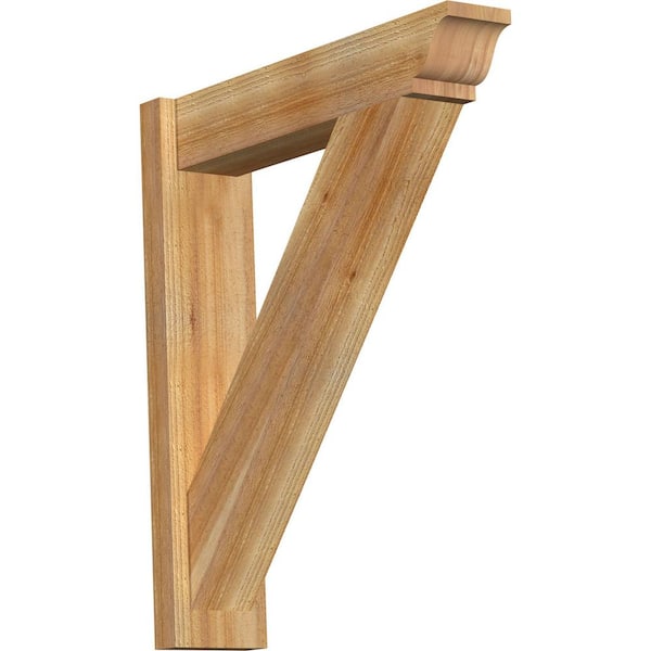 Ekena Millwork 6 in. x 30 in. x 26 in. Western Red Cedar Traditional Rough Sawn Outlooker