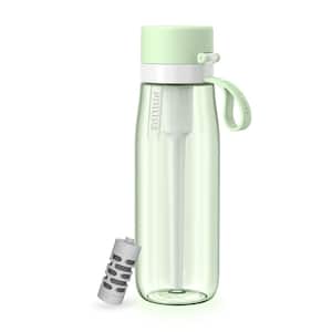JoyJolt Spring Glass Water Bottles with Stainless Steel Cap - 18 oz - Set of 6